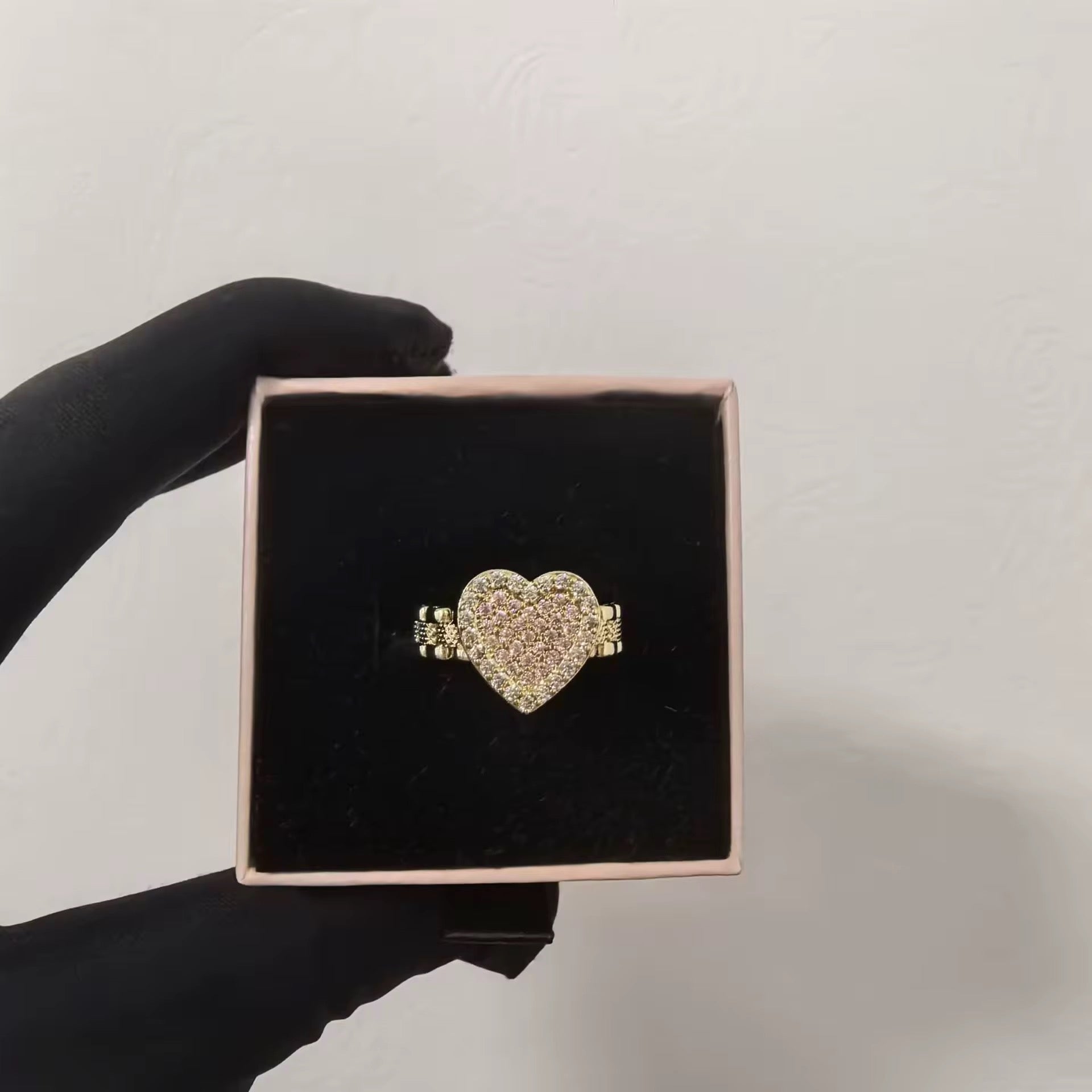 Pink Heart Rolex Ring