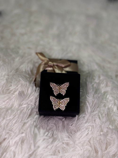 Butterfly stud earrings