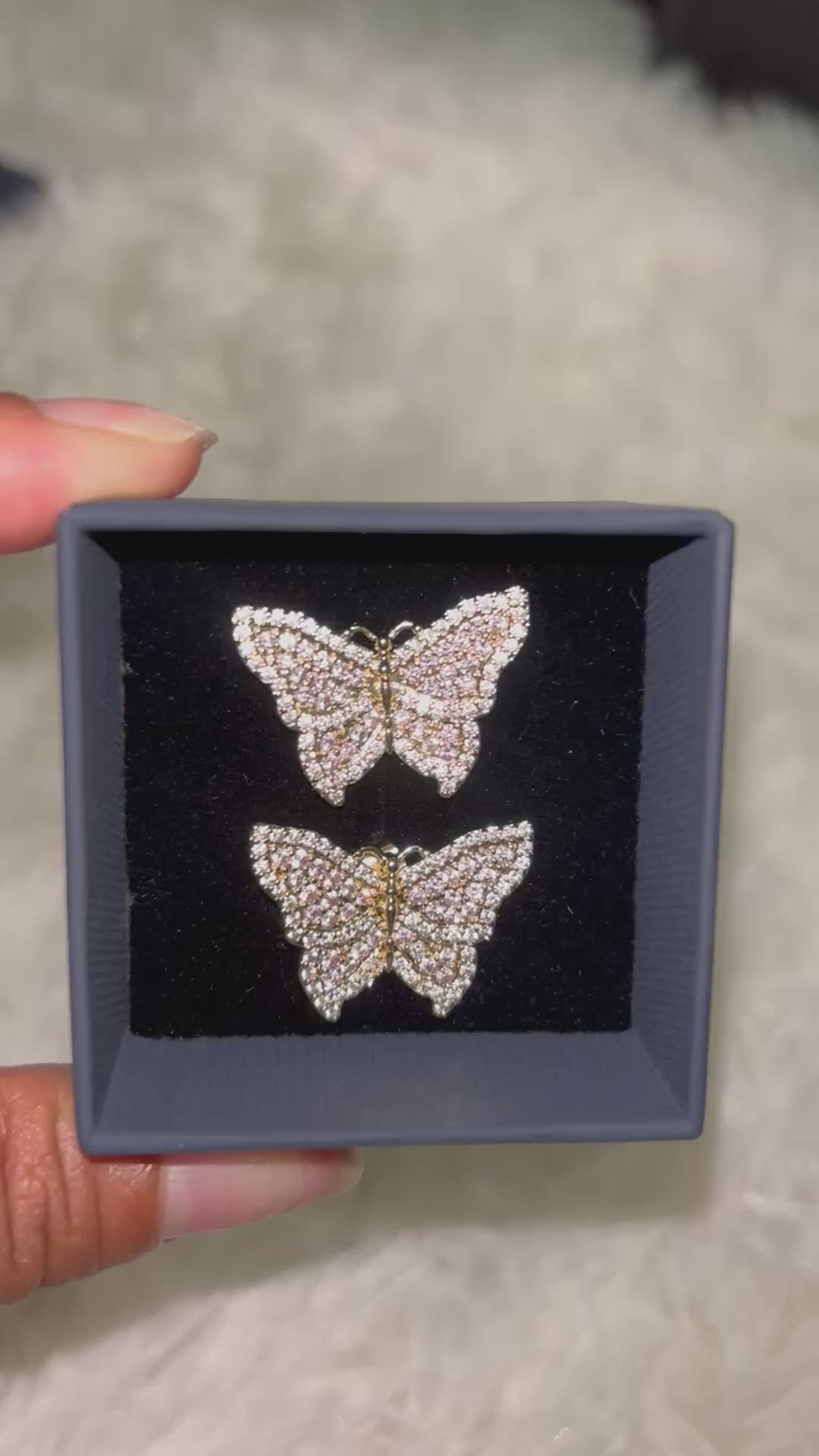 Butterfly stud earrings